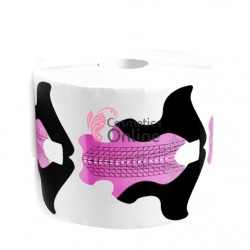 Sabloane pentru unghii SB078 Black-Pink 300 bucati, model dreapt, patrat, stiletto